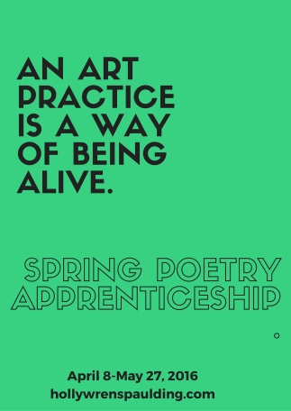 Spring Poetry Apprenticeship 2016
